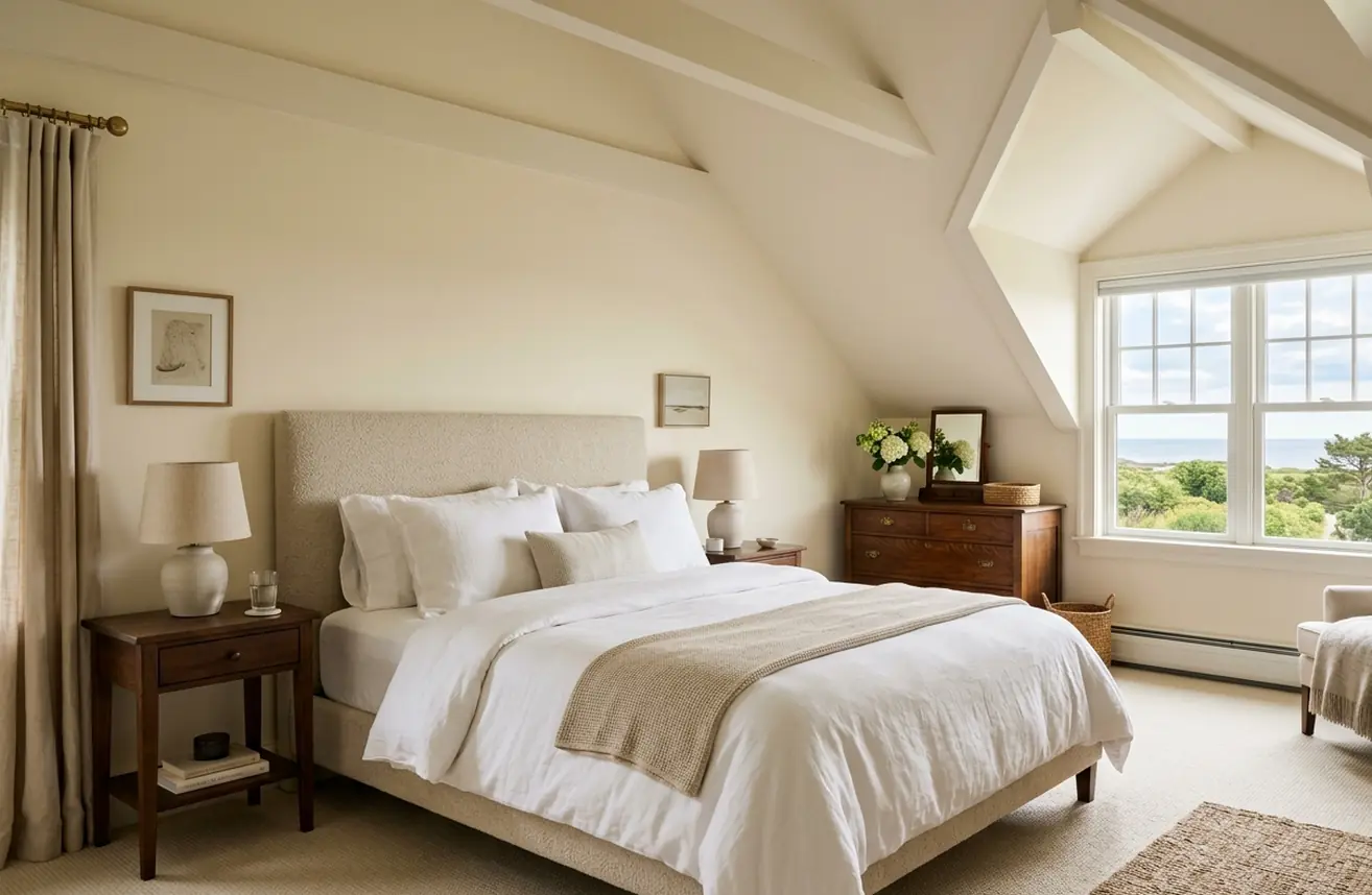 Cape Cod master suite, carpet and mattress